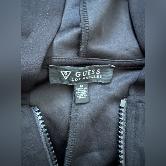 Guess Black Zippered Hooded Dress Size M - Picture 2 of 2